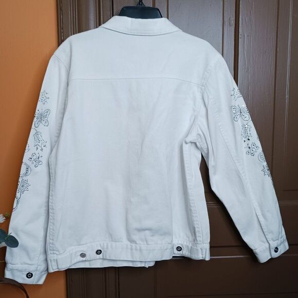 Quacker Factory Trucker Jacket Women's Size S - Picture 2 of 11